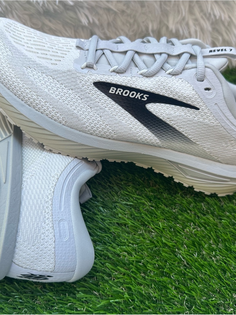 Brooks Men’s Athletic Running Shoes — White/Black